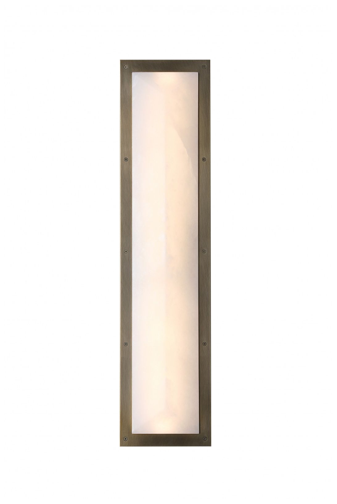 Image 2 Avenue Sedona 30"H Alabaster 3-CCT LED Beveled Wall Sconce in Aged Brass more views