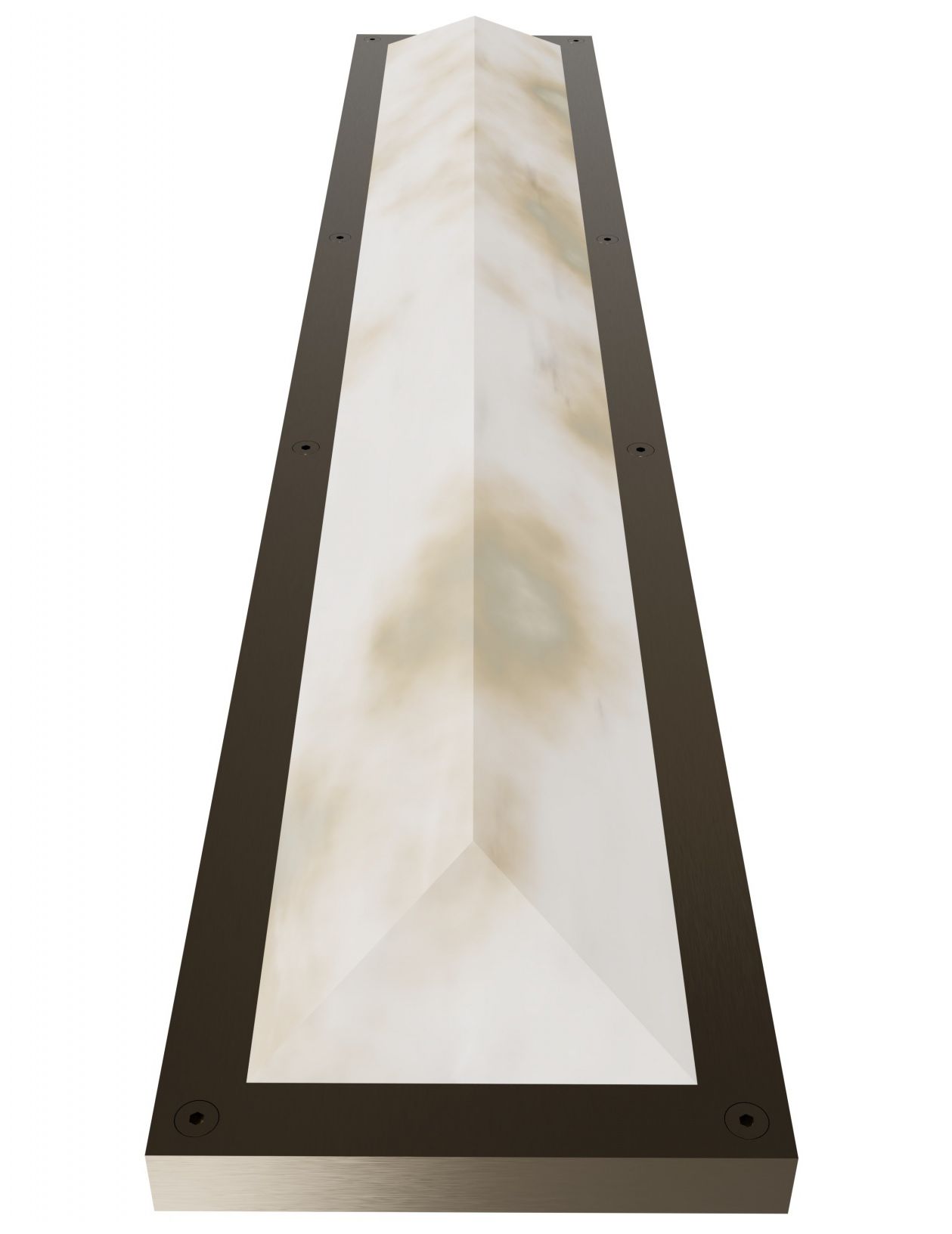 Thumbnail4 of Avenue Sedona 36"H Alabaster 3-CCT LED Beveled Wall Sconce in Aged Brass more views