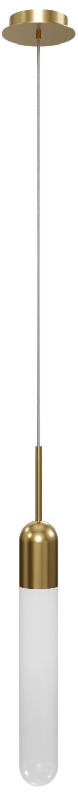 Avenue Tribeca 26"H Pendant in Aged Brass/White Glass