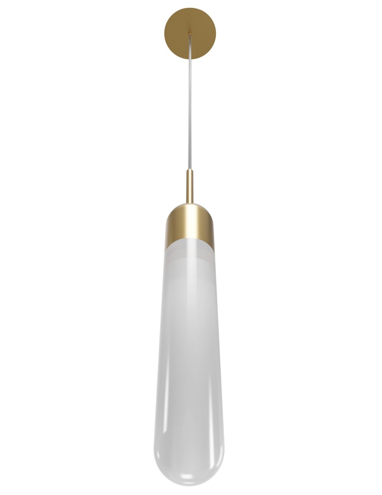 Image 2 Avenue Tribeca 26"H Pendant in Aged Brass/White Glass more views