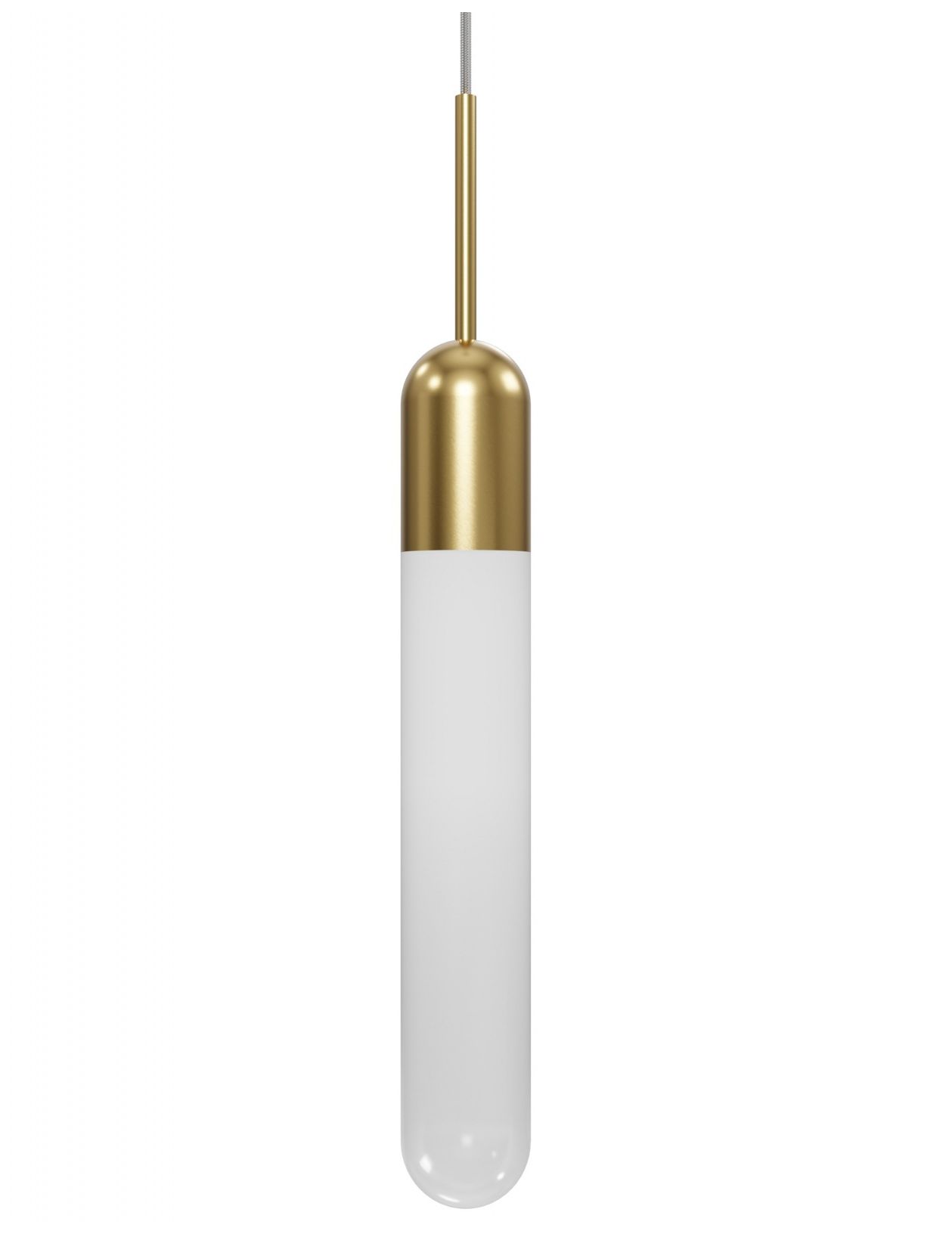 Image 3 Avenue Tribeca 26"H Pendant in Aged Brass/White Glass more views