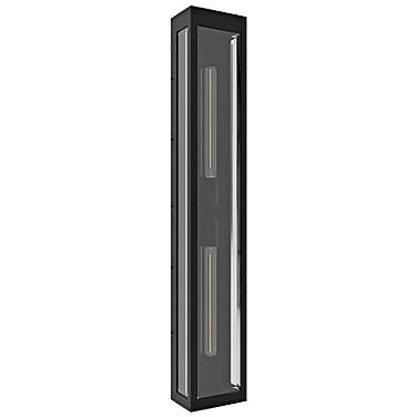 Avenue Vanciti 36"H Black 2-Light Outdoor Wall Light