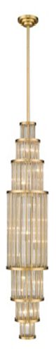 Image 2 Avenue Waldorf 10" Wide Aged Brass 17-Light LED Pendant more views