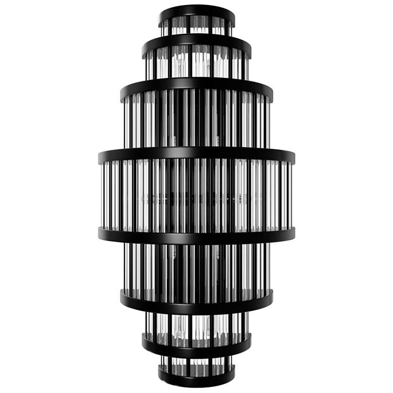 Image 1 Avenue Waldorf 22" High Polished Gunmetal Wall Sconce