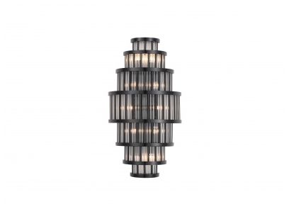 Image 2 Avenue Waldorf 22" High Polished Gunmetal Wall Sconce more views
