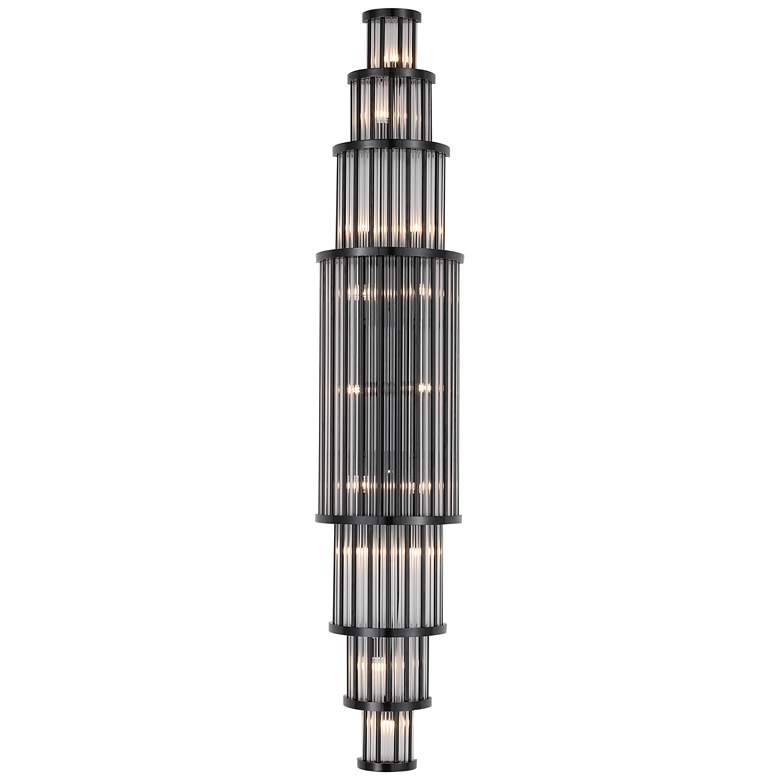 Image 1 Avenue Waldorf 50" High Polished Gunmetal Wall Sconce