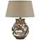 Averna Brown Hydrocal Pot Table Lamp