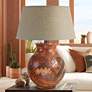Averna Indian Brick Hydrocal Pot Table Lamp