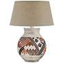 Averna Umber Accents Hydrocal Pot Table Lamp