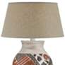 Averna Umber Accents Hydrocal Pot Table Lamp