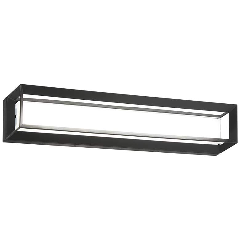 Image 1 Averton 30 inch Wide Coal Metal Rectangular LED Bath Light