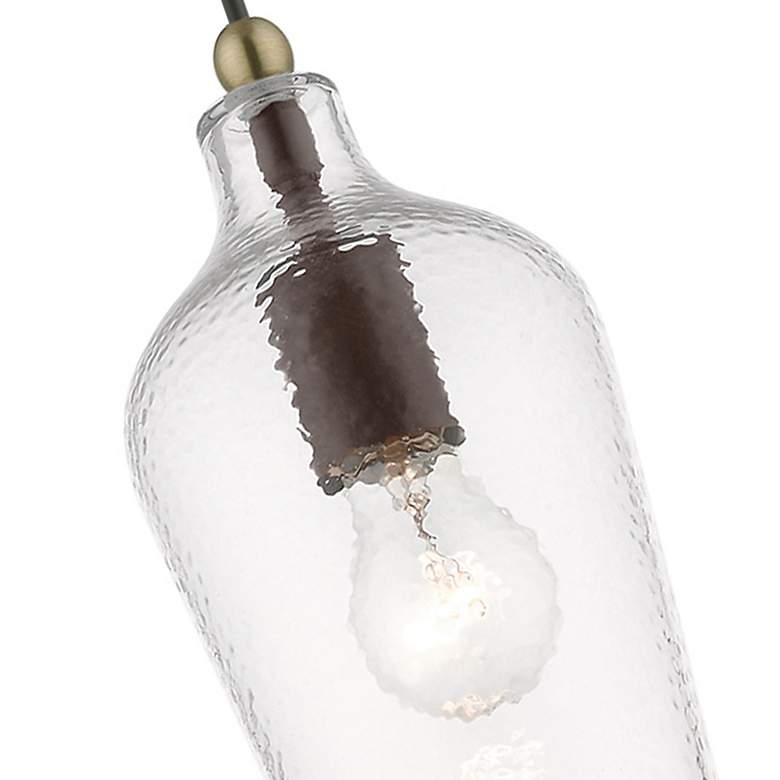 Image 6 Avery 1 Light Bronze with Antique Brass Accent Mini Pendant more views
