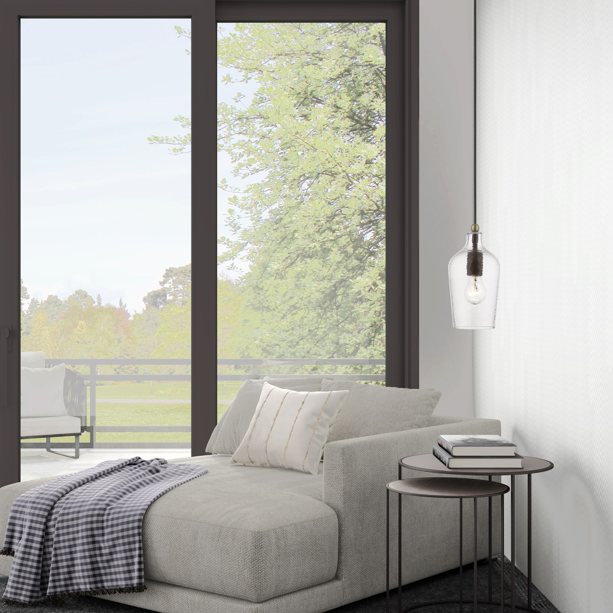 Avery 1 Light Bronze with Antique Brass Accent Mini Pendant