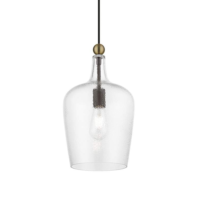 Image 5 Avery 1 Light Bronze with Antique Brass Accent Single Pendant more views