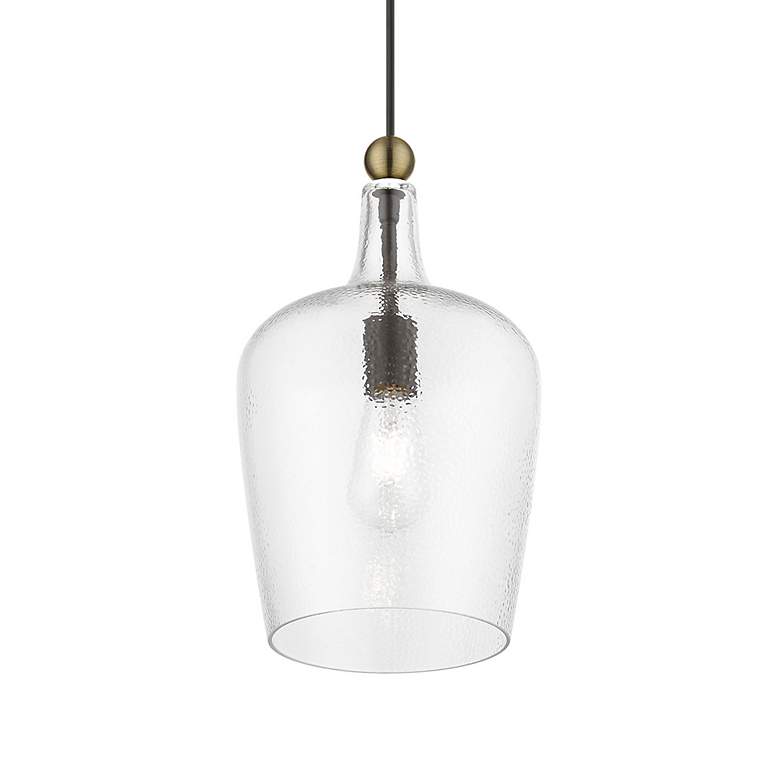 Image 6 Avery 1 Light Bronze with Antique Brass Accent Single Pendant more views