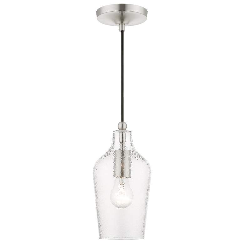 Image 1 Avery 1 Light Brushed Nickel Mini Pendant