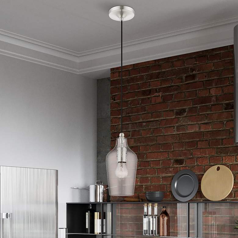Image 1 Avery 1 Light Brushed Nickel Mini Pendant