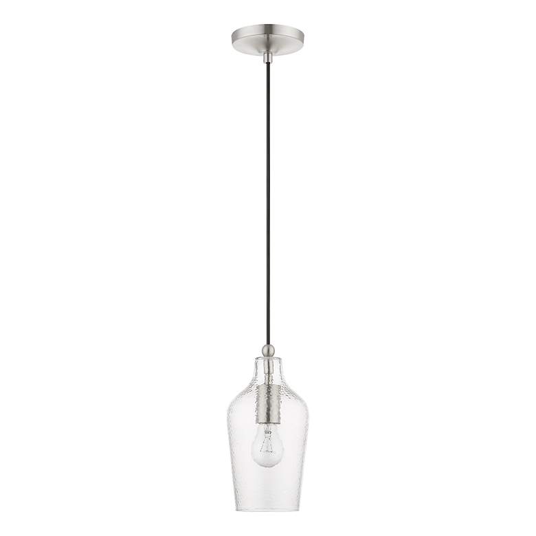 Image 3 Avery 1 Light Brushed Nickel Mini Pendant more views