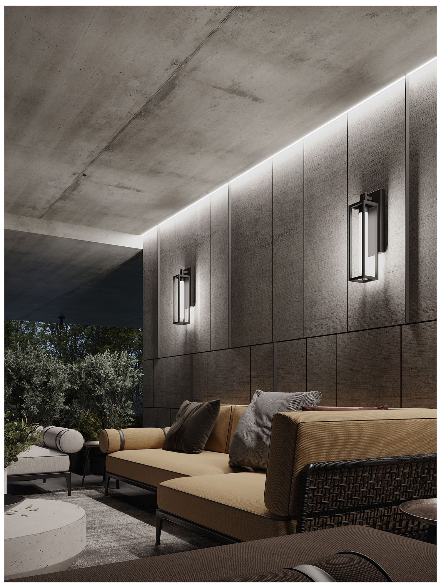 Image 4 Avery 24" High Black LED Outdoor Wall Sconce more views