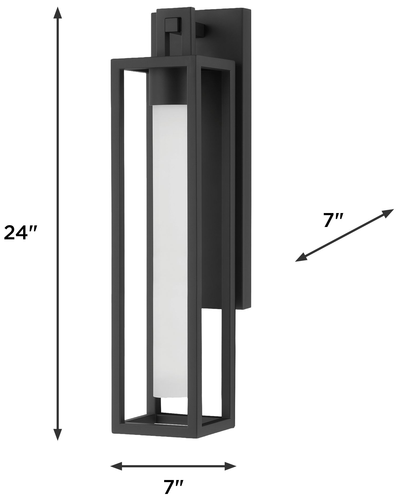 Image 7 Avery 24" High Black LED Outdoor Wall Sconce more views