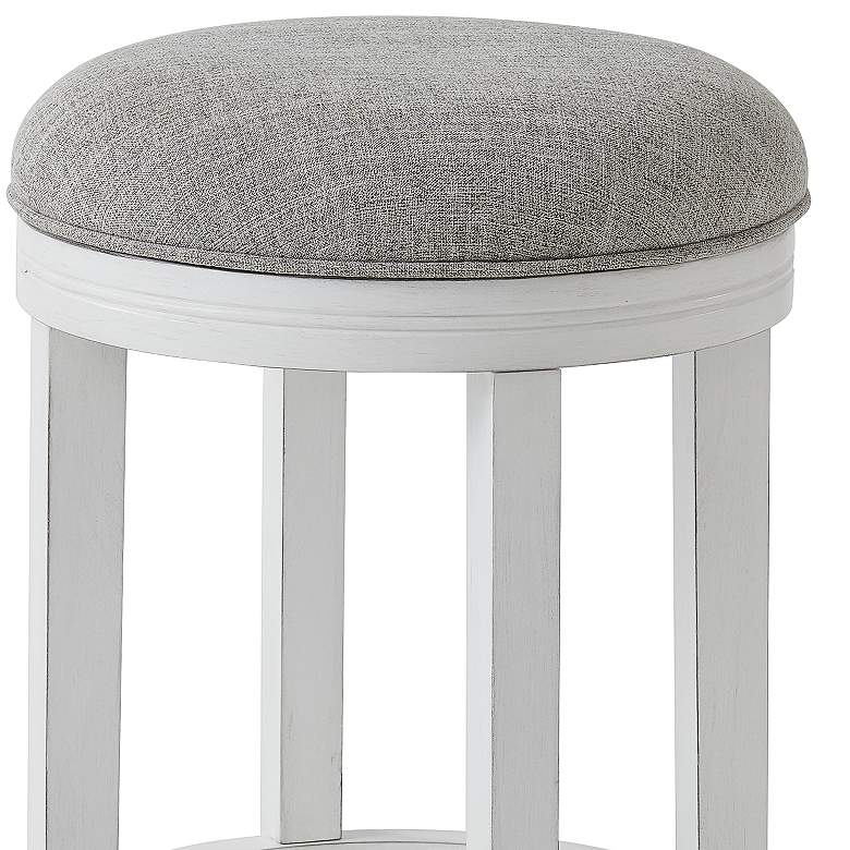 Image 2 Avery 25 inch Gray Linen Swivel Counter Stool more views