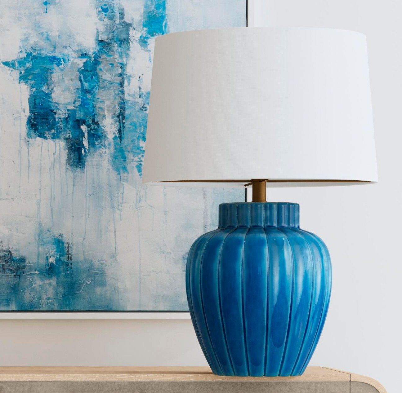 Avery 26" High Blue Table Lamp