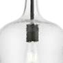 Thumbnail4 of Avery 9 1/4" Wide Black Mini Pendant with Clear Water Glass more views