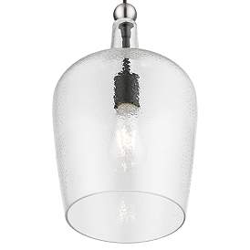 Image5 of Avery 9 1/4" Wide Black Mini Pendant with Clear Water Glass more views