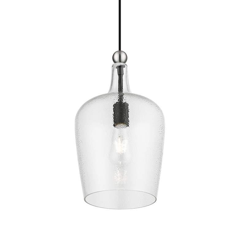 Image 6 Avery 9 1/4" Wide Black Mini Pendant with Clear Water Glass more views