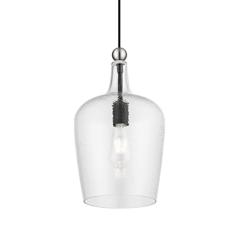 Image 7 Avery 9 1/4" Wide Black Mini Pendant with Clear Water Glass more views