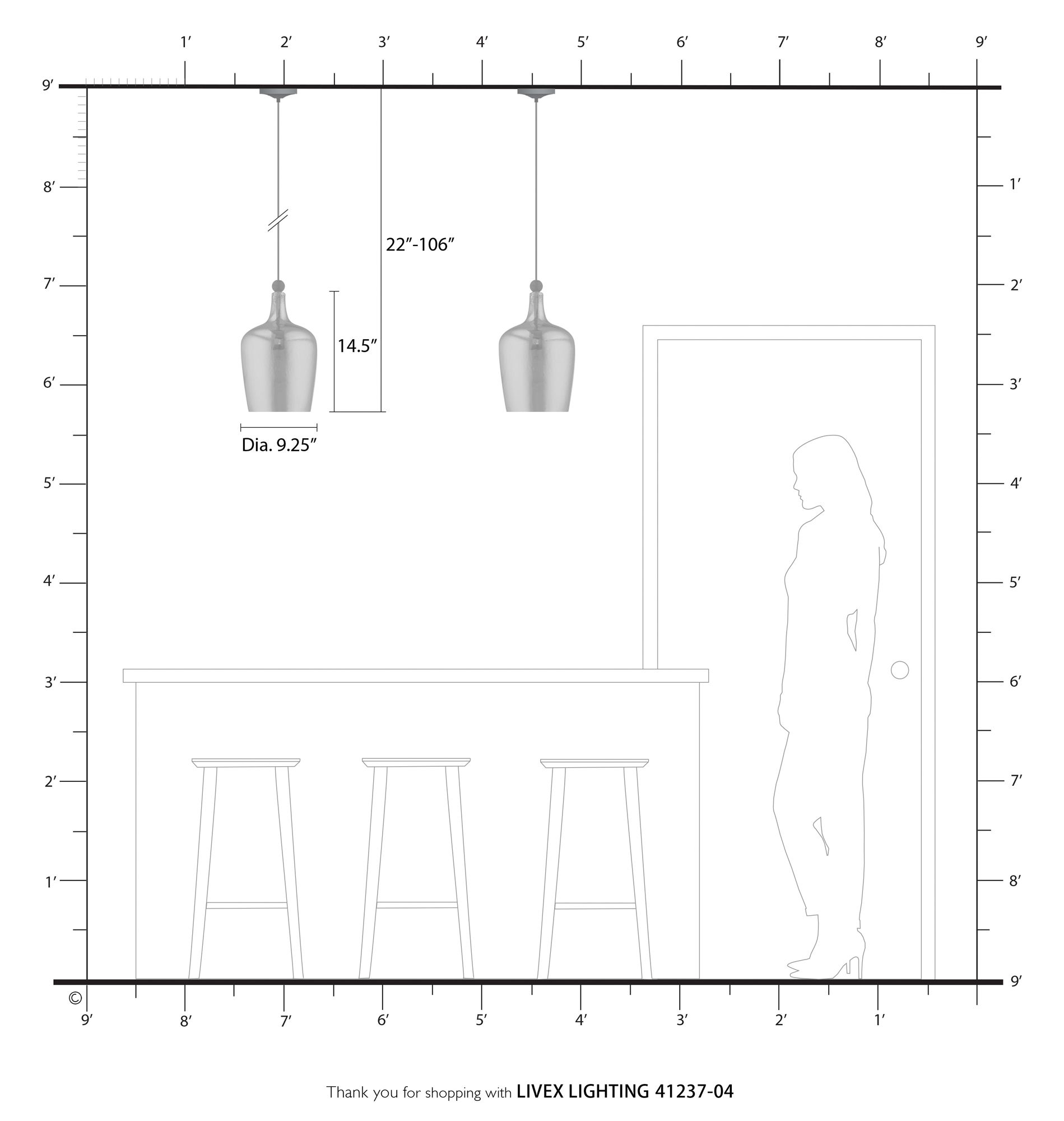 Avery 9 1/4" Wide Black Mini Pendant with Clear Water Glass in scene