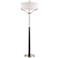 Avery Black and Brushed Nickel Column 2-Light Floor Lamp
