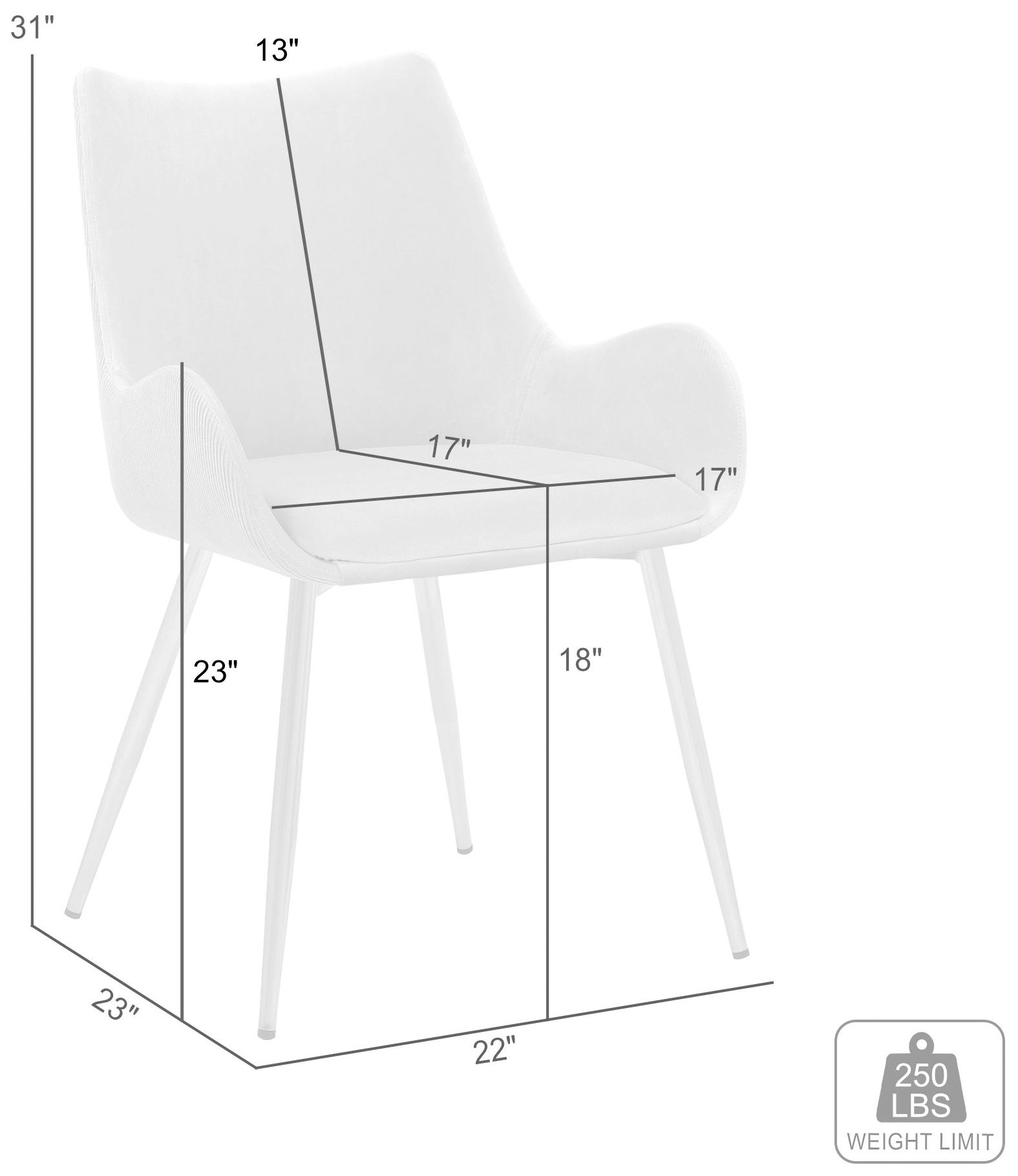 Avery Dining Chair in Teal Fabric and Gold Legs