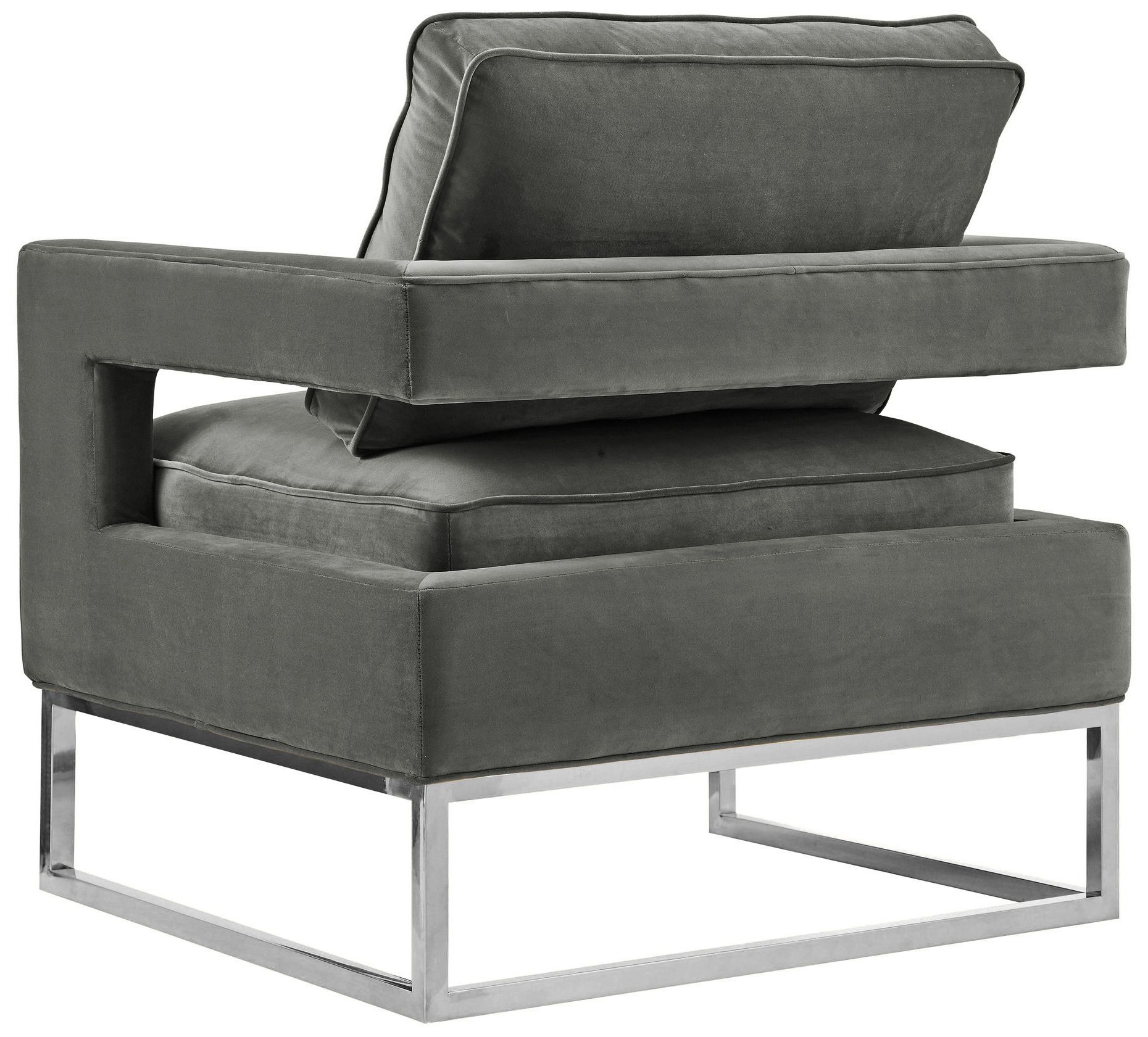 Avery Grey Velvet Chair 68X59 Lamps Plus