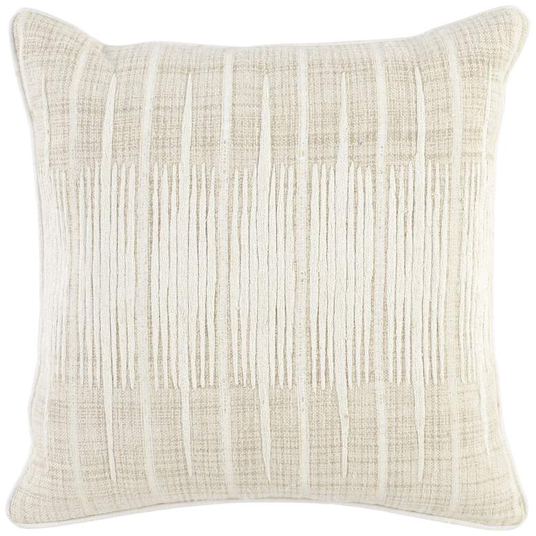 Image 1 Avery Ivory and Natural 20 inch Square Throw Pillow