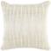 Avery Ivory and Natural 20" Square Throw Pillow