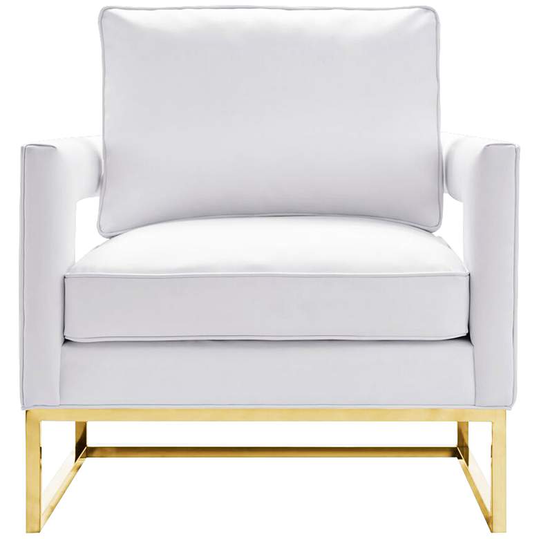 Image 1 Avery White Upholstered Bonded Leather Armchair