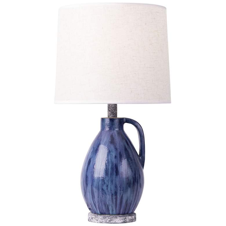 Image 1 Avesta 1-Lt Ceramic Table Lamp - Apothecary Gray/Blue Lustro