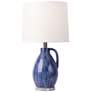 Avesta 1-Lt Ceramic Table Lamp - Apothecary Gray/Blue Lustro