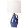 Avesta 1-Lt Ceramic Table Lamp - Apothecary Gray/Blue Lustro