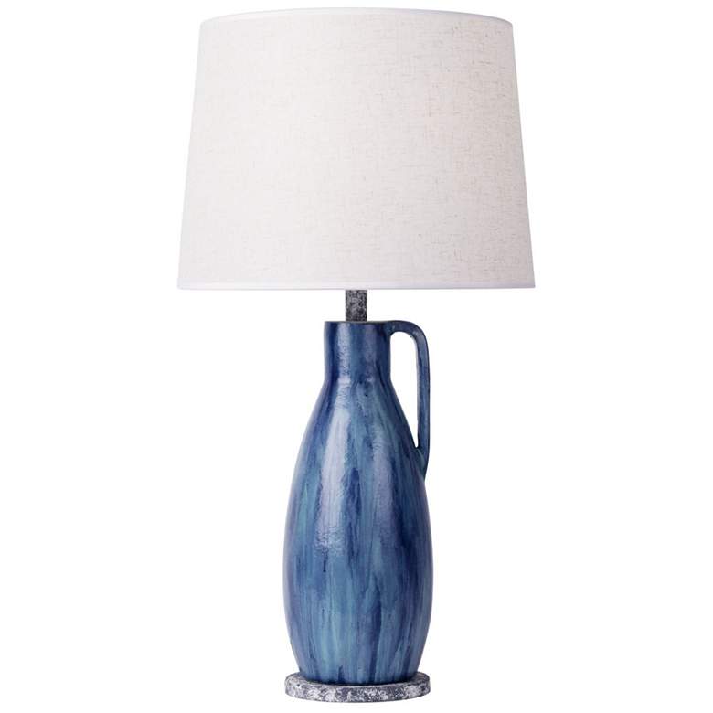 Image 1 Avesta 1-Lt Ceramic Table Lamp - Apothecary Gray/Blue Lustro
