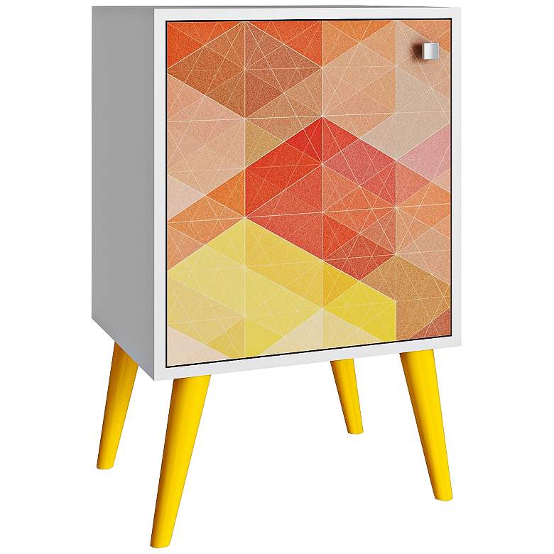 Image 1 Avesta 17 1/2 inch Wide Multi-Color and Yellow Feet Side Table