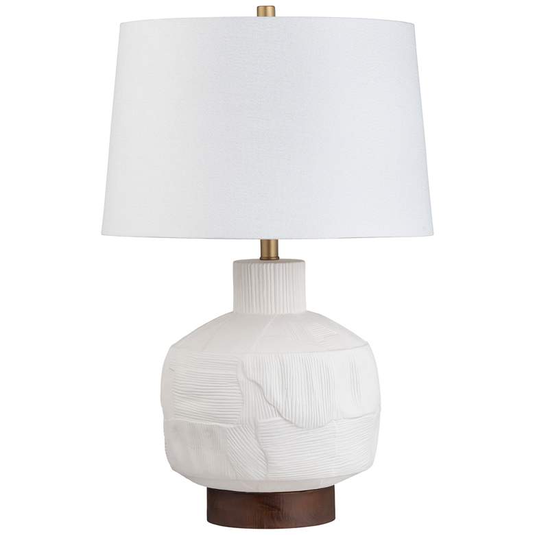 Image 1 Avi Ceramic and Wood Table Lamp