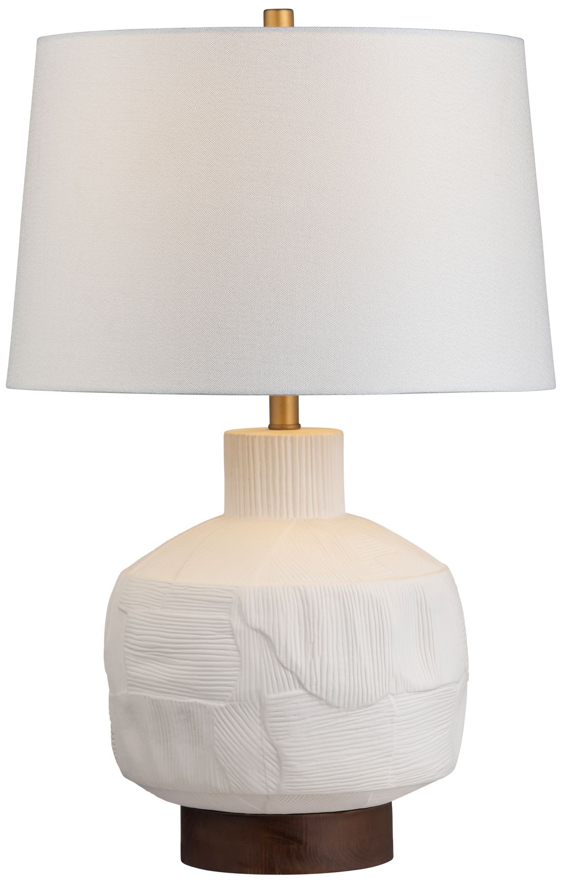 Image 2 Avi Ceramic and Wood Table Lamp more views