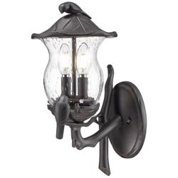 Avian 16 1/2" High Black Coral 2-Light Outdoor Wall Light