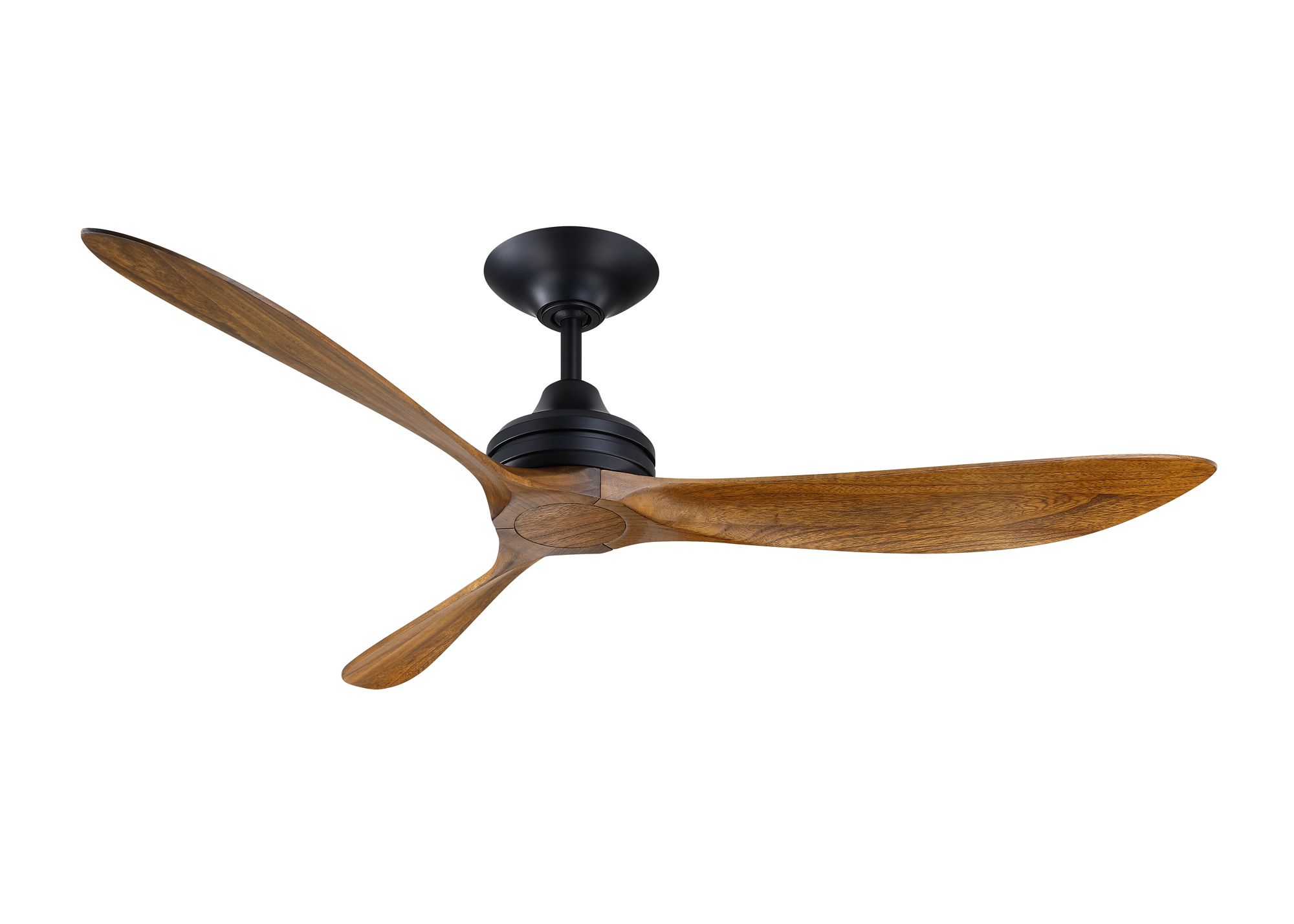 Image 2 Aviara 60 in In/Out Smart Fan w/ LED CCT Lt Kit - Black w/ Koa Blades more views