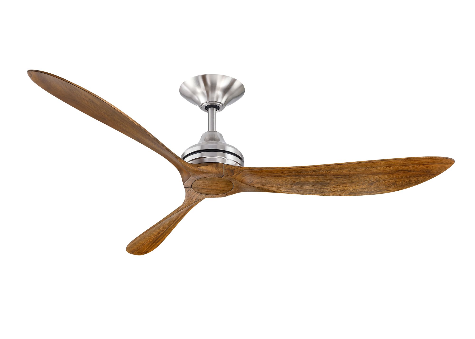 Image 3 Aviara 60 in In/Out Smart Fan w/ LED CCT Lt Kit - Br. Nickel w/ Koa Blades more views