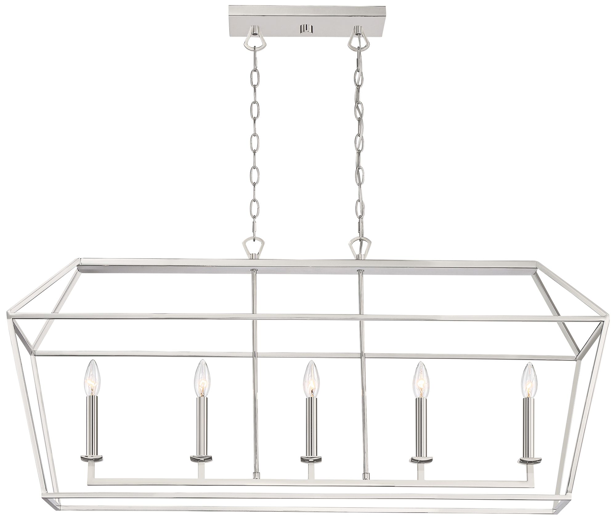 polished nickel kitchen island lighting