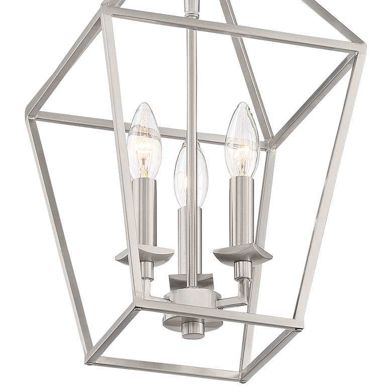 Image 4 Aviary 9 1/2" Wide Brushed Nickel 3-Light Foyer Mini Pendant more views
