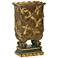 Aviary Black and Antique Gold 10" High Mantle Vase